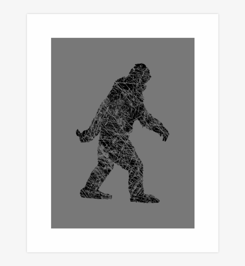 Grunge Sasquatch Bigfoot Art Print - Soldier, transparent png download