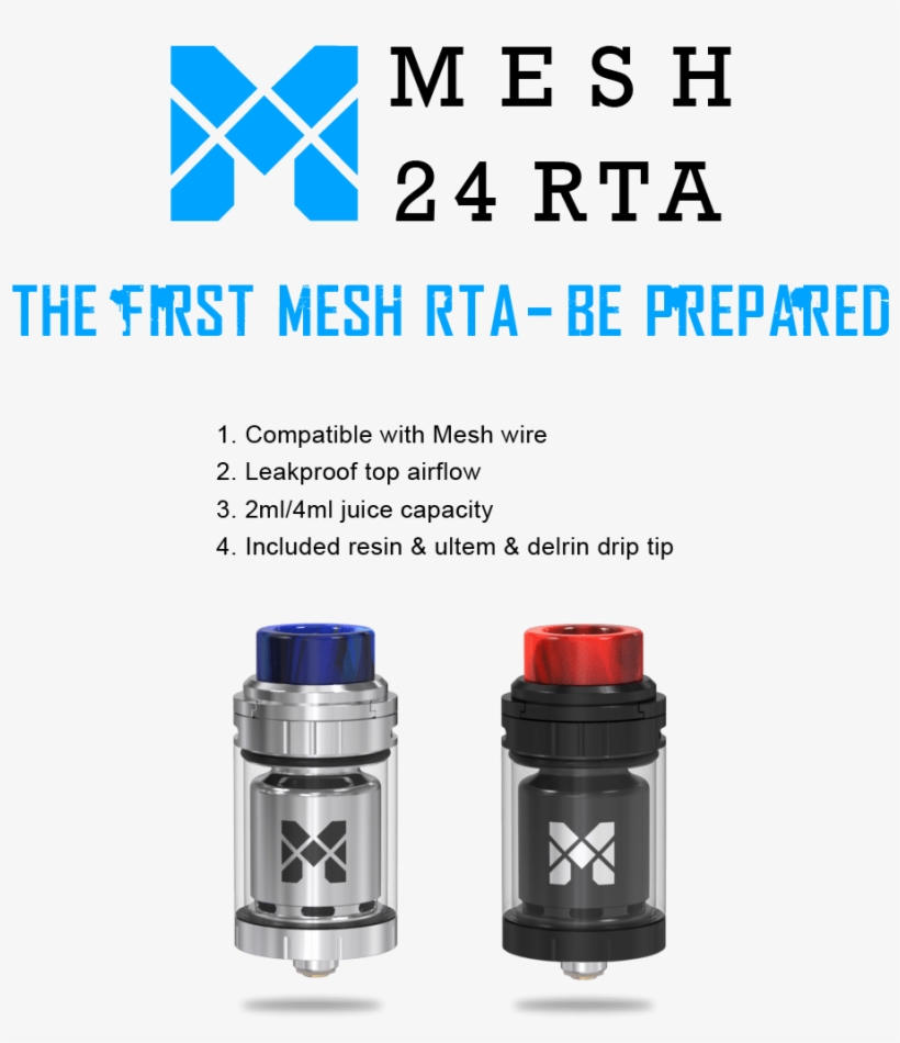 Rta Vandy Vape Mesh Jeancloudvape - Vandy Vape Mesh 24mm Rta, transparent png download