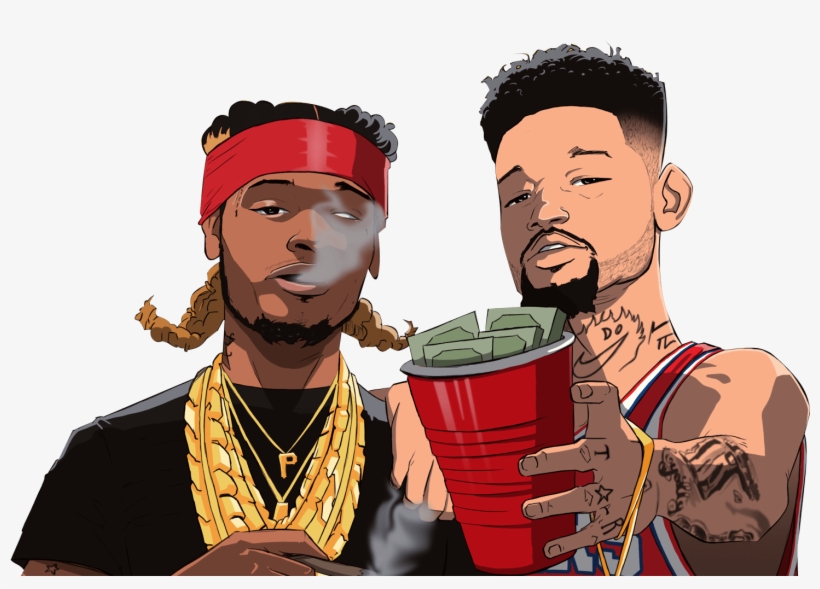 Fetty Wap X Pnb Rock- Money Hoes And Flows [stream&download] - Fetty Wap And Pnb Rock Cartoon, transparent png download