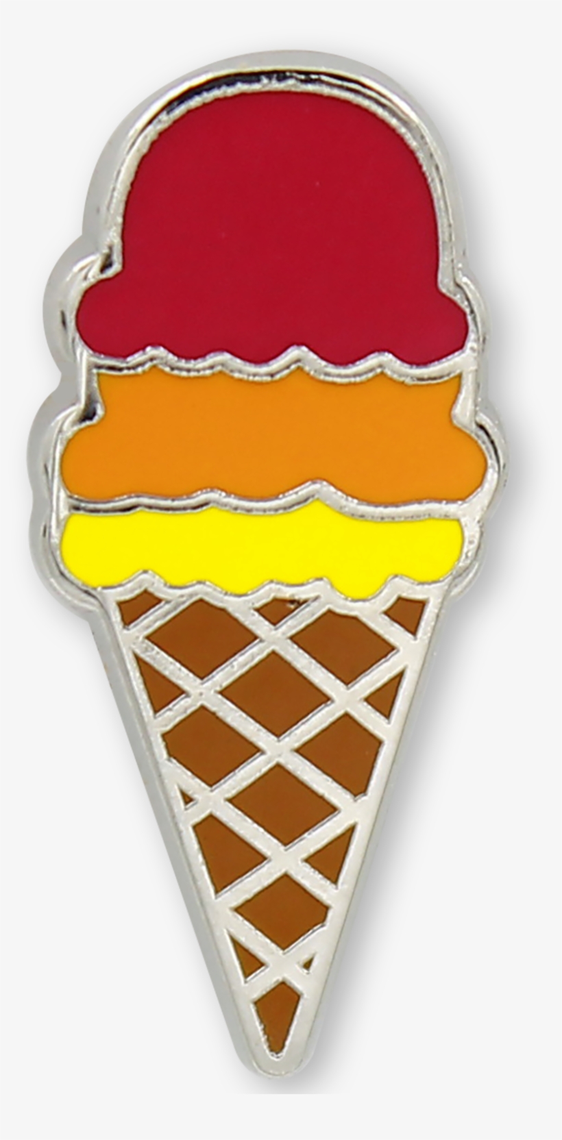 Enamel Ice Cream Cone Pin - Ice Cream Cone, transparent png download