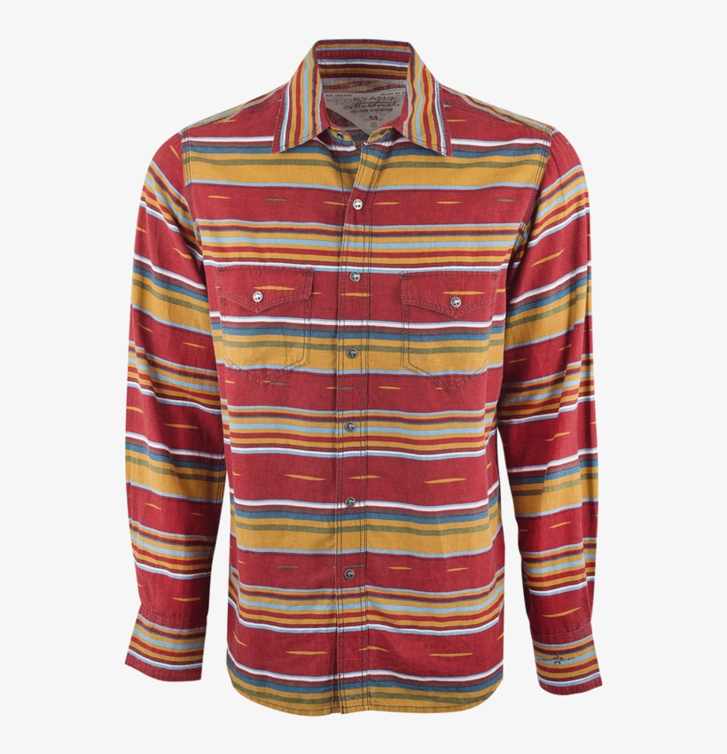 Ryan Michael Serape Western Shirt - Sweater, transparent png download