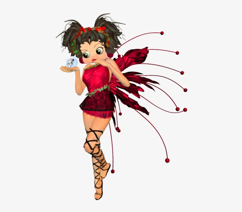 Betty Boop Fae - Red Betty Boop Fairy, transparent png download