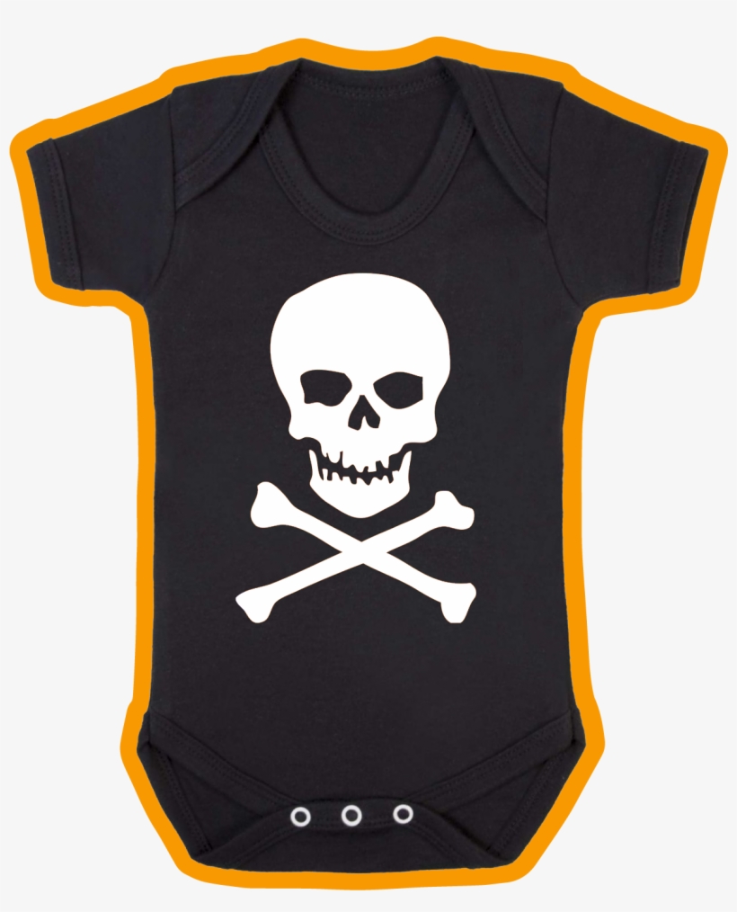Skull Crossbones Baby Vest 2457 P - Skull, transparent png download