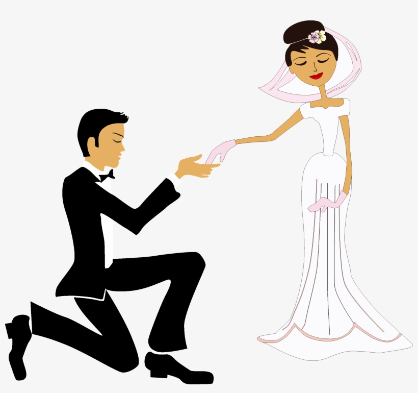 Black And White Stock Invitation Marriage Clip Art - Wedding Vector, transparent png download