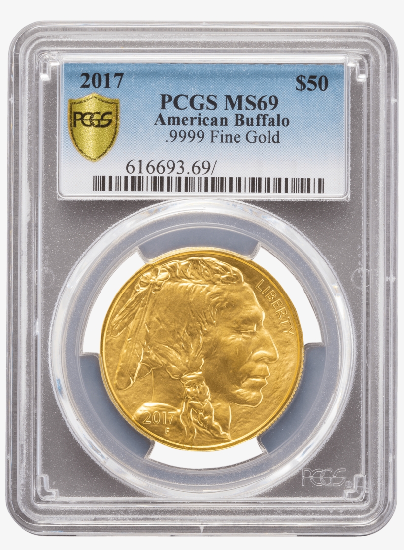 Pcgs 2017 1oz Gold American Buffalo Ms69 - Money, transparent png download