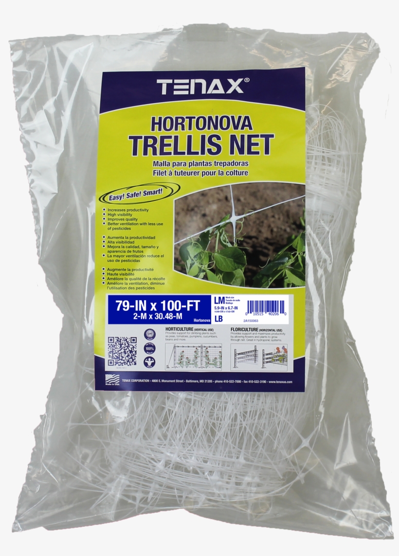 Hortonova Lm 79" X 100' Bag - Grower's Edge Commercial Grade Trellis Netting - 48-in-x-328-ft, transparent png download
