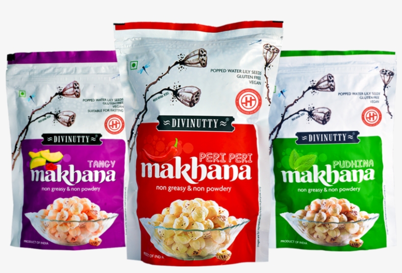 Divinutty Makhana- Tangy Makhana Peri Peri Makhana - Breakfast Cereal, transparent png download