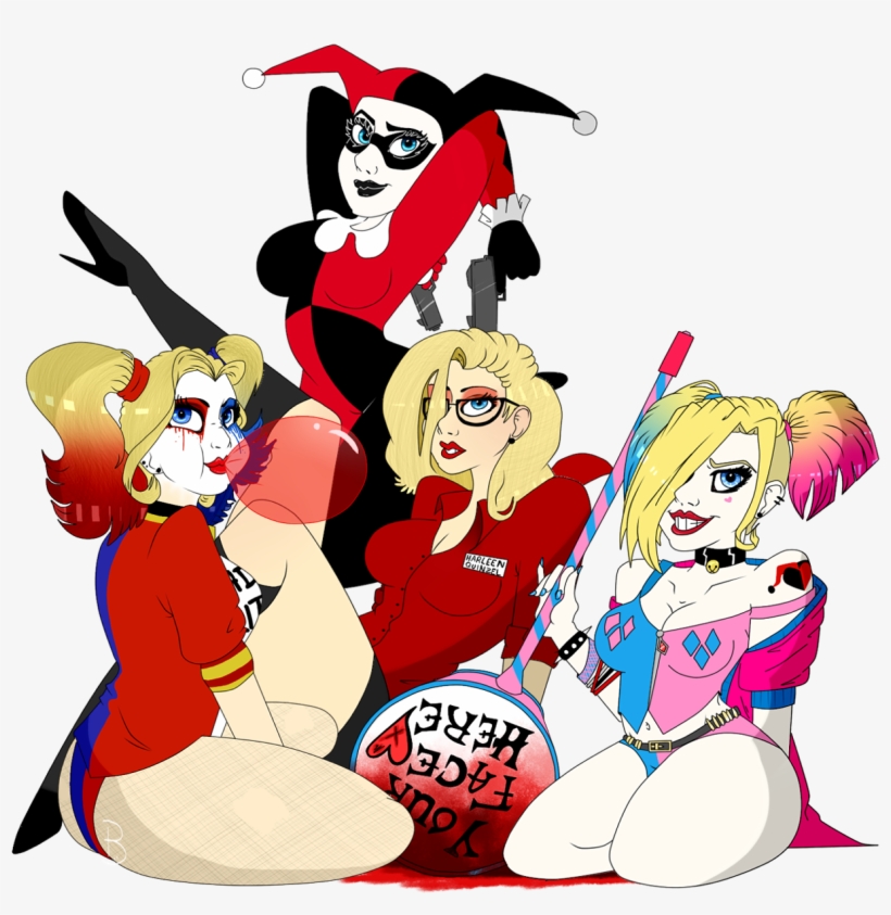 Harley Quinn Evolution - Cartoon, transparent png download