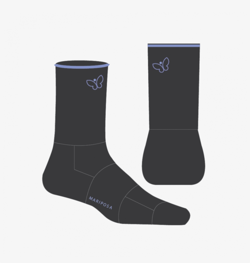 Mariposa Merino Wool Socks - Sock, transparent png download