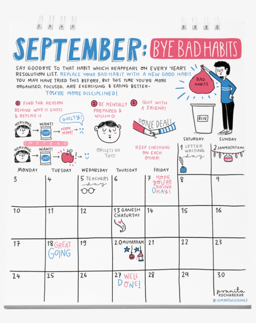 12months12goals Calendar - Number, transparent png download