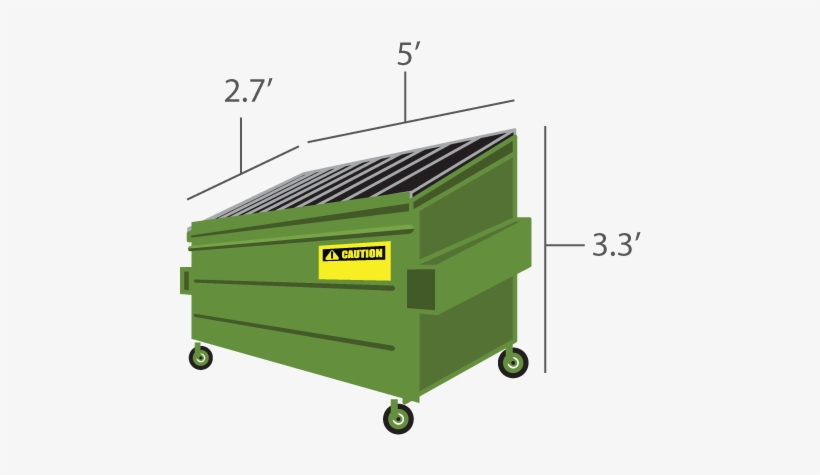 As Our Most Popular Size, This Steel Dumpster Accommodates - Cart, transparent png download