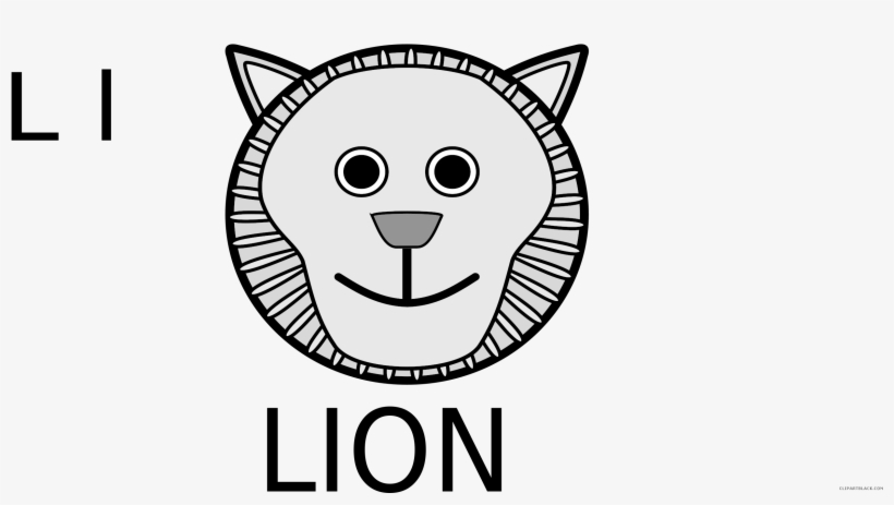 Graphic Stock Lion Face Black And White Clipart - Lion Face Clip Art, transparent png download