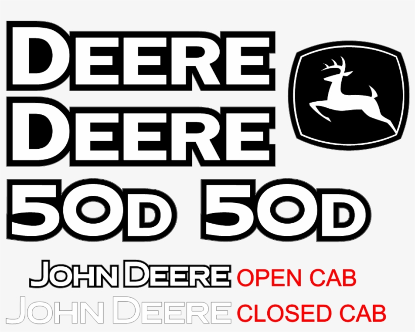 John Deere 50d Logo, transparent png download