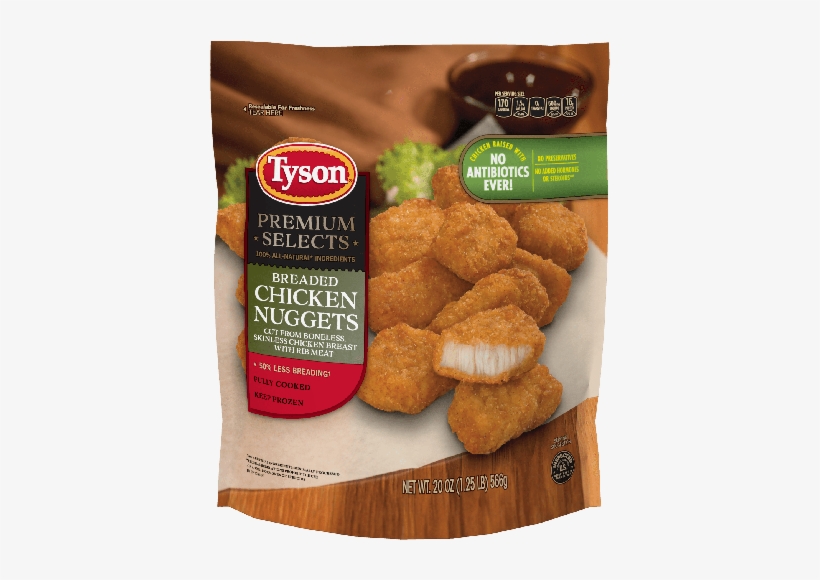 Tyson Fully Cooked Premium Selects Breaded Chicken - Tyson Premium Chicken Nuggets, transparent png download