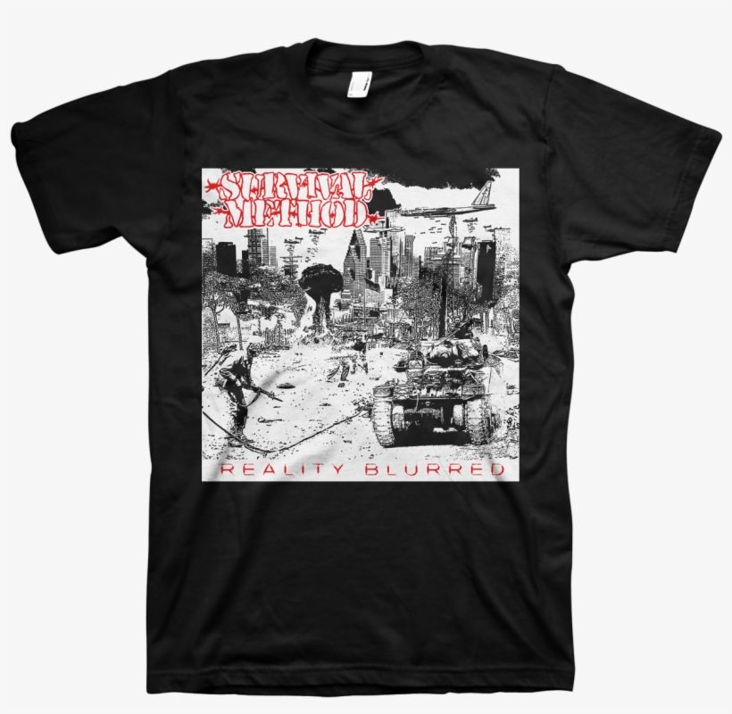 Survival Method "reality Blurred" Black - Hot Water Music T Shirt, transparent png download