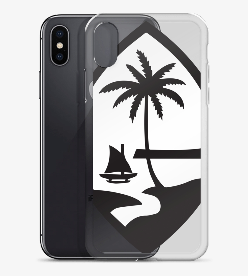 Large Guam Seal Black And White Iphone Case - Iphone, transparent png download