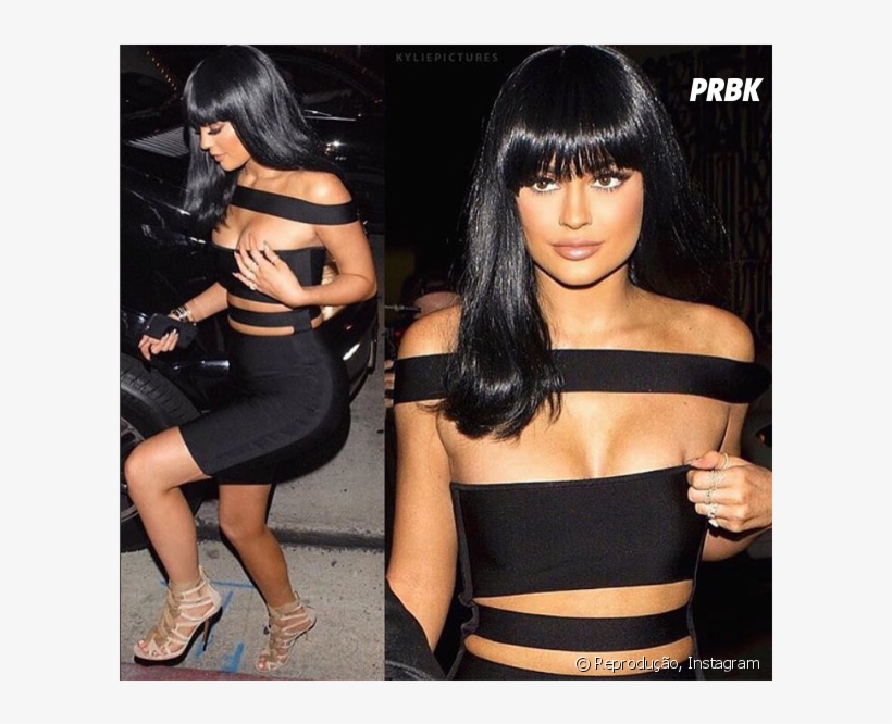 Kylie Jenner Também Já Adotou Franjas - Kylie Jenner Bandage Dress, transparent png download