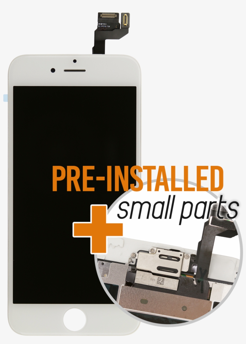 Iphone 6s White Lcd Screen And Digitizer Full Assembly - Smartphone, transparent png download