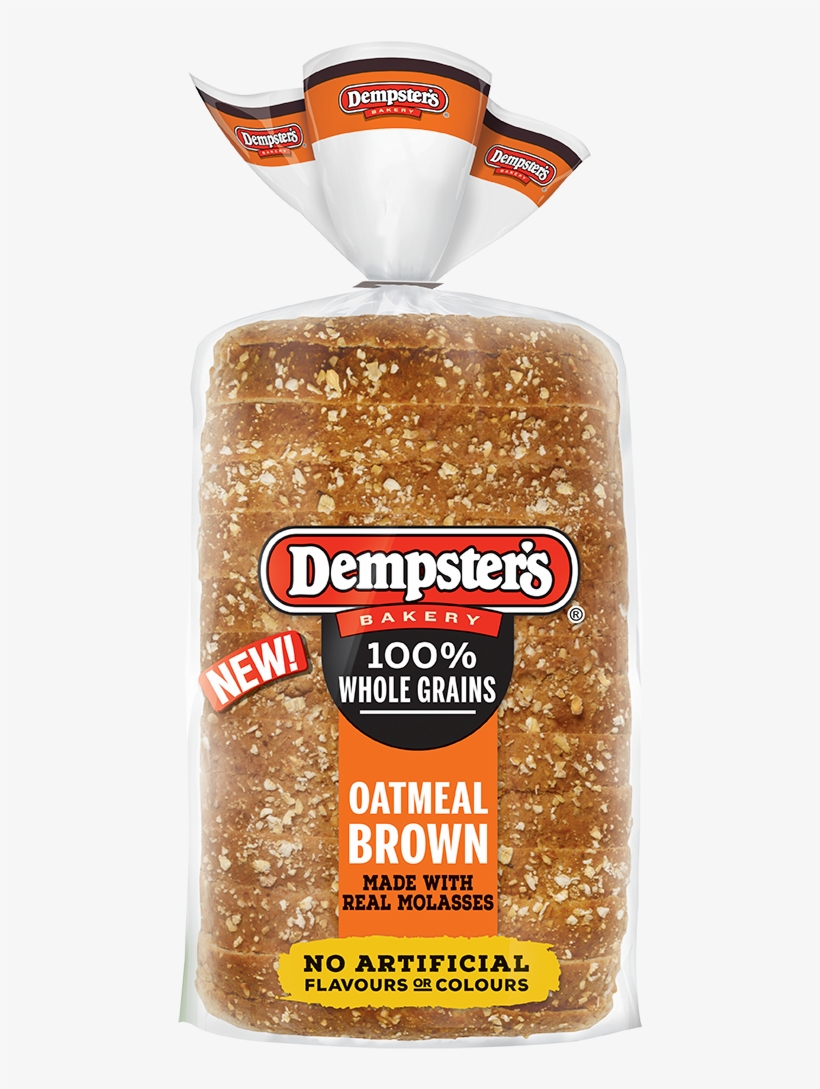 Dempster's 100% Whole Grain Oatmeal Brown - Dempster's 12 Grain Bread, transparent png download