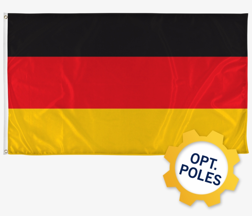 Germany Flag W/ Optional Flagpole - Flag, transparent png download