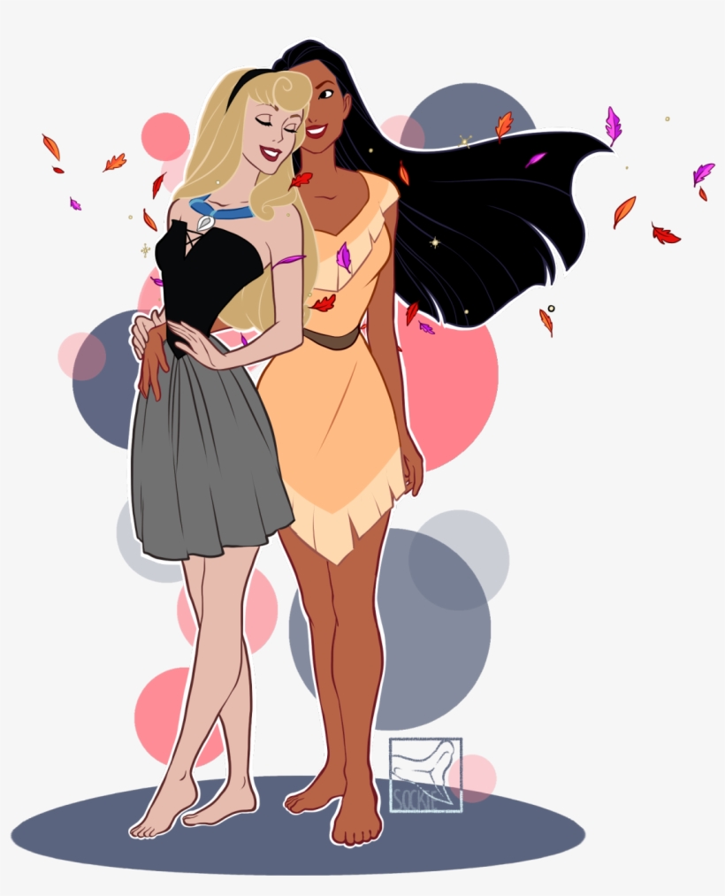 Aurora And Pocahontas “i Finally Understand What The - Cartoon, transparent png download