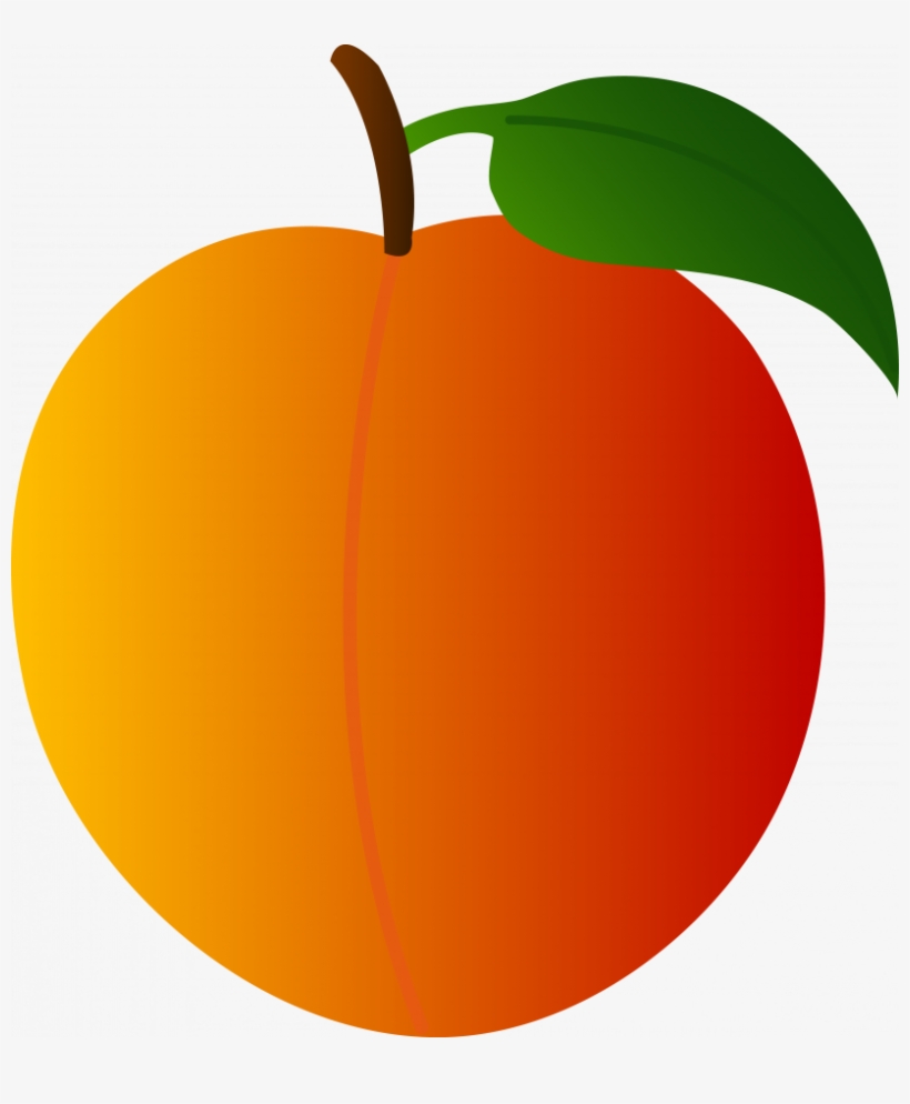 Peach Clipart Free - Peach Clipart, transparent png download