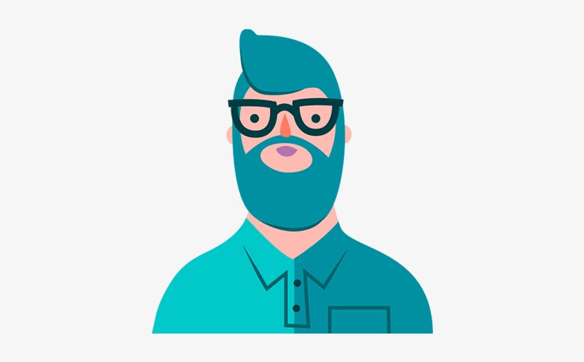 Man With Glasses - Cartoon, transparent png download