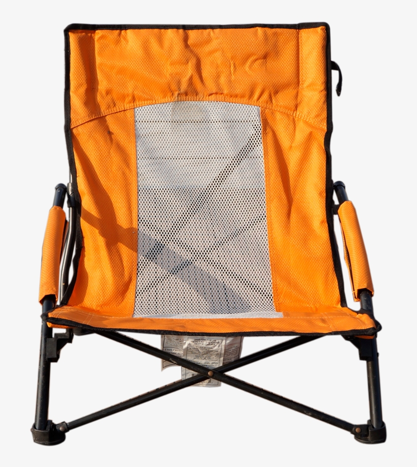 Outdoor Portable Collapsible Metal Frame Camp Folding - Folding Chair, transparent png download