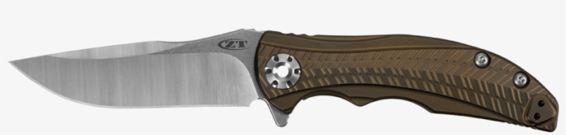 Zero Tolerance 0609 Flipper Pocket Knife Bronze Titanium - Zt 0609, transparent png download