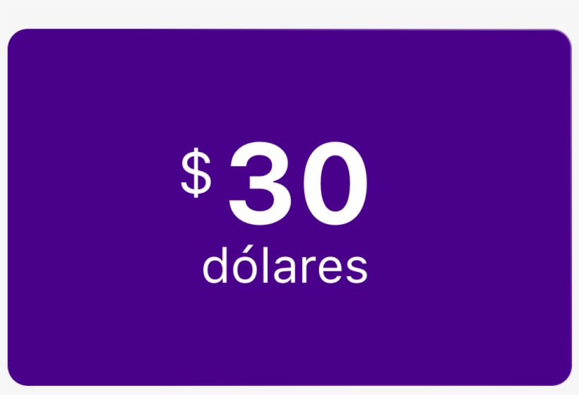 Recarga 30 Usd - Sign, transparent png download