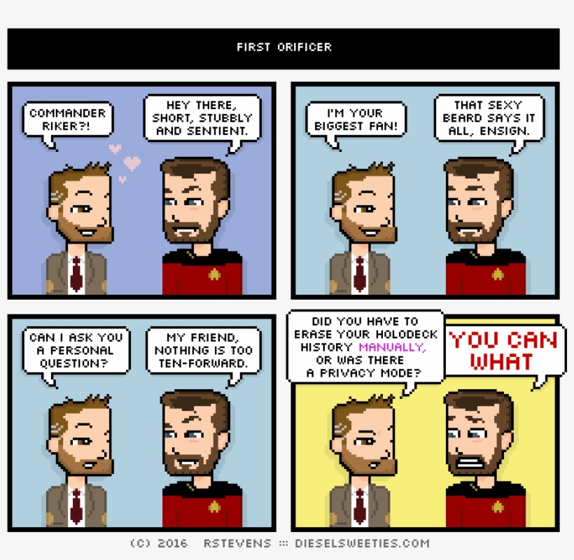 Indie Rock Pete, Commander Riker, Star Trek - Cartoon, transparent png download