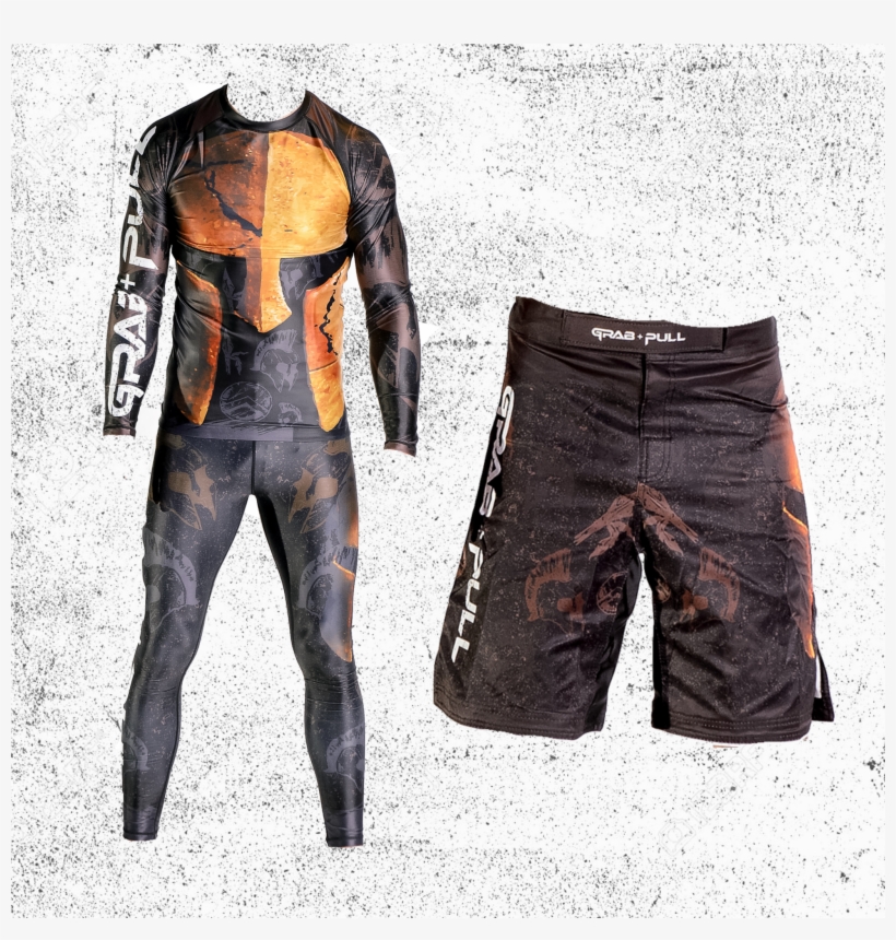 Gladiator Design Shorts, Spats, & Rashguard Bundle - Rashguard Gladiator, transparent png download