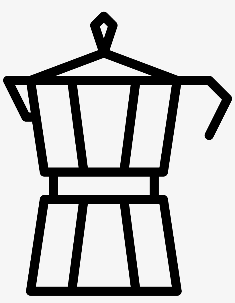 Moka Pot Black And White Design, transparent png download