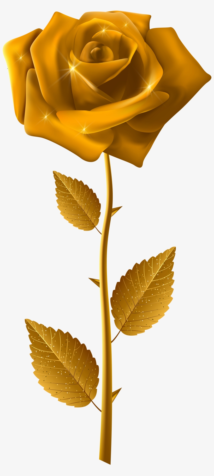 Gold Rose With Steam Transparent Image - Portable Network Graphics, transparent png download