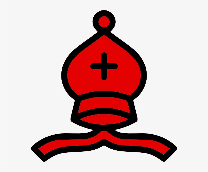 Chess - - - Bishop - 02 - %28red%29 - Chess Bishop Red, transparent png download