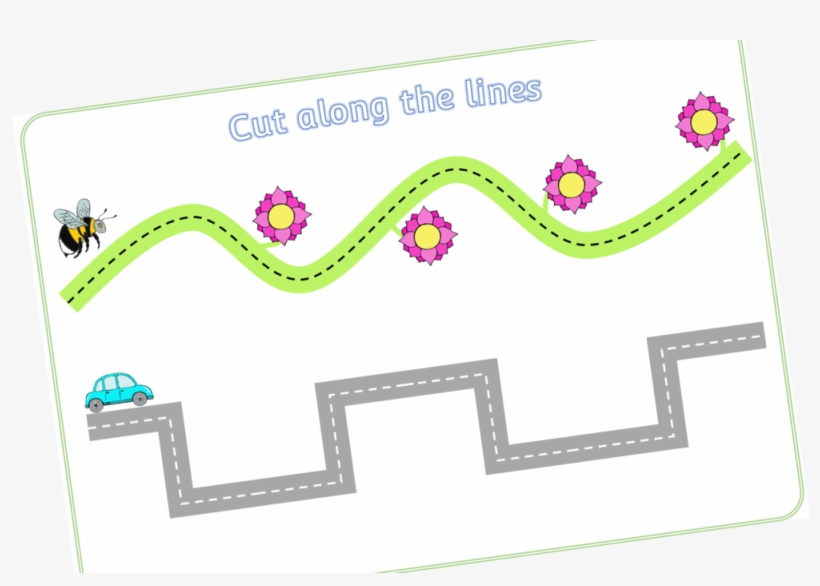 Scissor Skills/cut Along The Dotted Lines Using Tools - Cutting, transparent png download