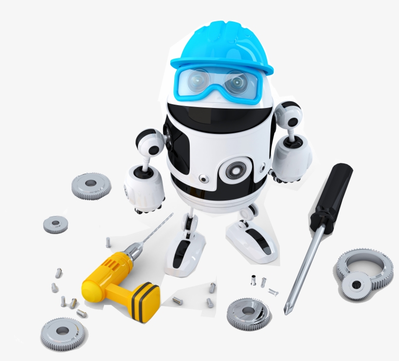 Robot Construction Worker With Various Tools Technology - Robotica E Impresion 3d, transparent png download