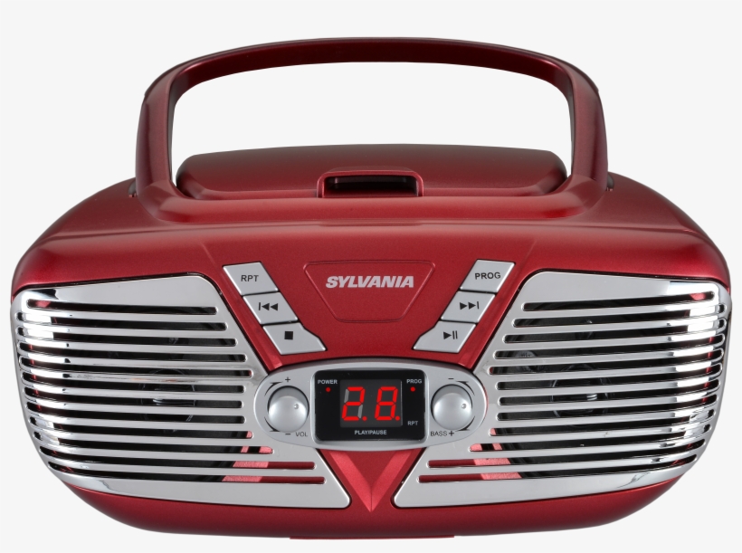 Sylvania Srcd211 Portable Cd Boombox With Am/fm Radio,, transparent png download