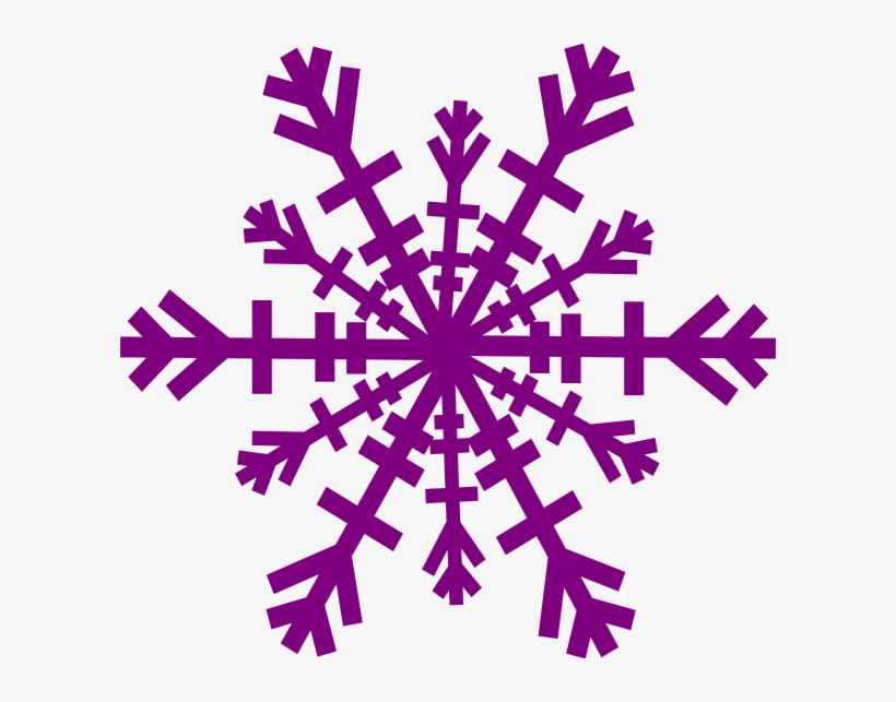 Vector Purple Frame With Snowflakes Clipart Vector - Purple Snowflake, transparent png download