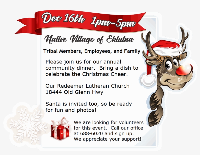 Christmas-ad4 - Native Village Of Eklutna, transparent png download