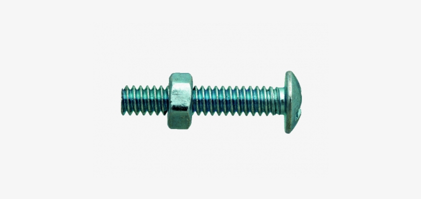 Roofing Bolt & Hex Nut Truss Head Zinc Plated Steel - Bolt, transparent png download