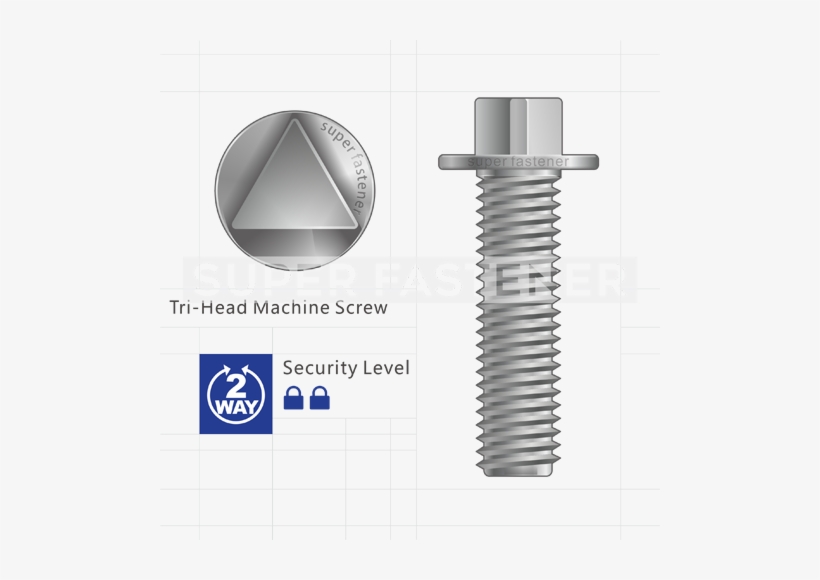 Tri-head Machine Screw - Countersunk Machine Screws, transparent png download
