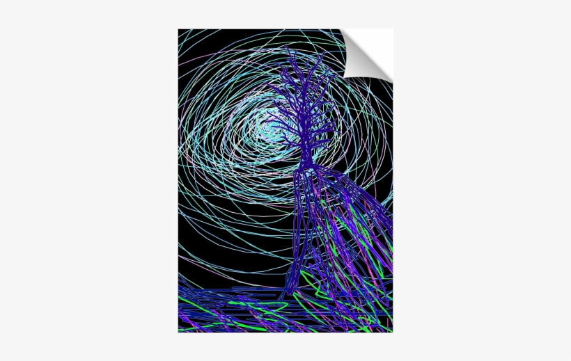 Stormy Sky Tree In Spooky Forest - Optical Fiber, transparent png download