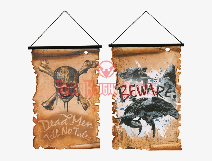 Pirate Hanging Banners - Pirates Of The Caribbean Dead Men Tell No Tales Fabric, transparent png download