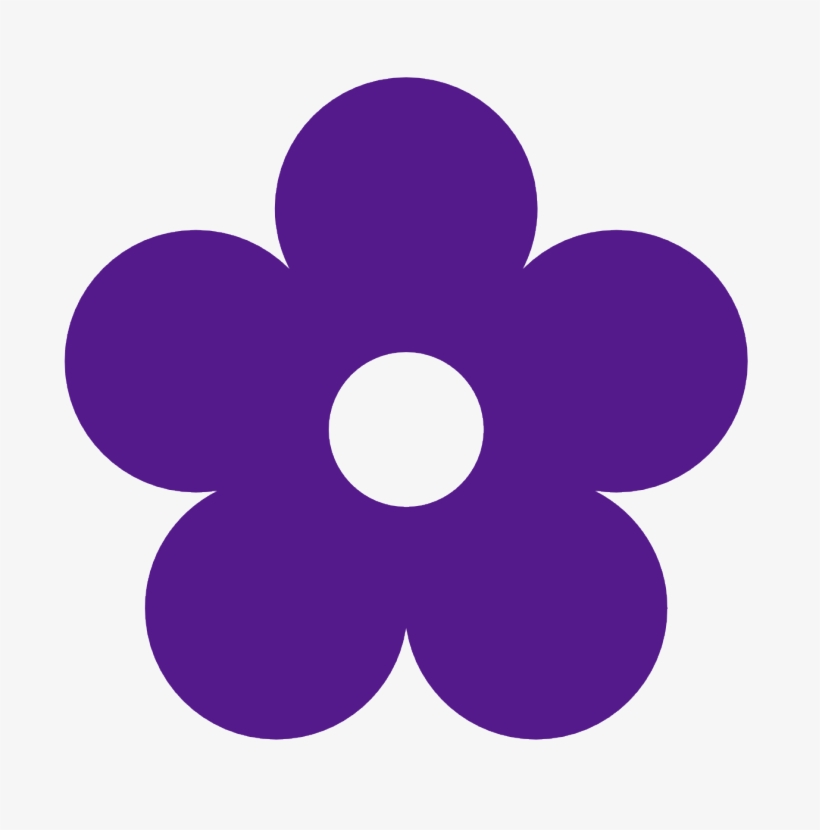 Dark Clipart Purple Heart - Purple Flower Clipart, transparent png download