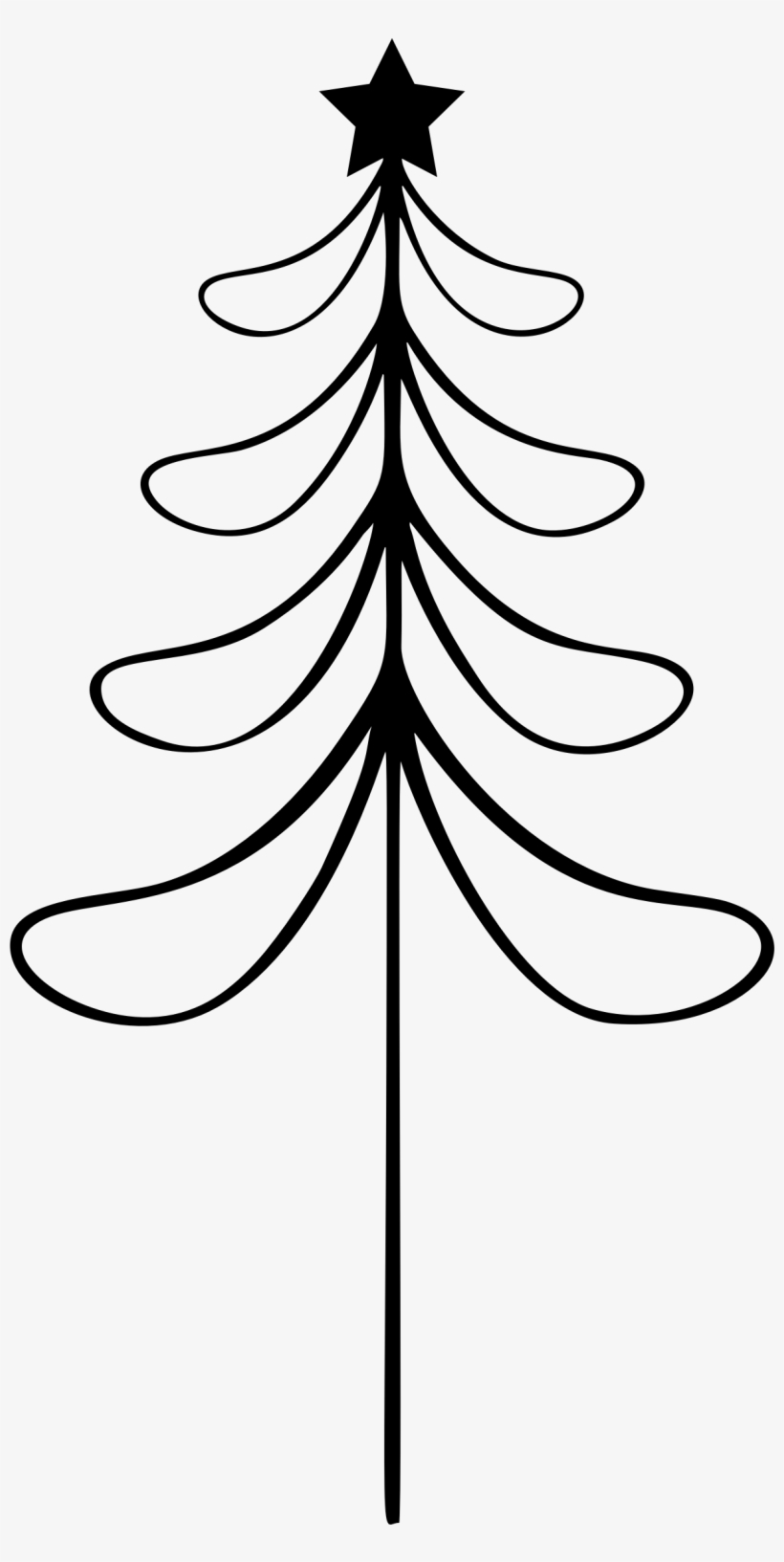 Clip Transparent Library Christmas Tree Line Art Icons - Christmas Day, transparent png download