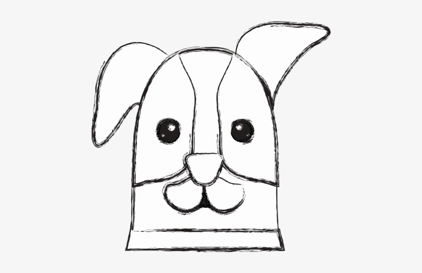 Drawn Dog Head - Dog, transparent png download