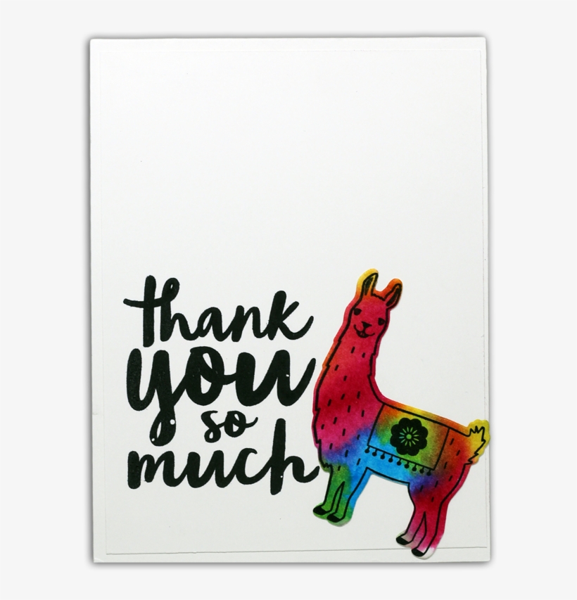 Tie Dyed Llamas By Understand Blue - Thankful Florist Thank You Card, Purple, transparent png download