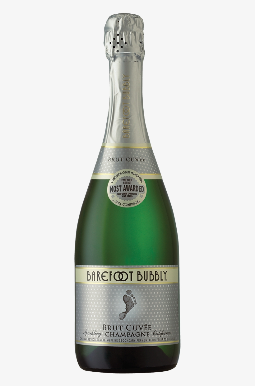 Featuring Brut Cuvee Champagne - Barefoot Bubbly Brut Cuvée Champagne, transparent png download
