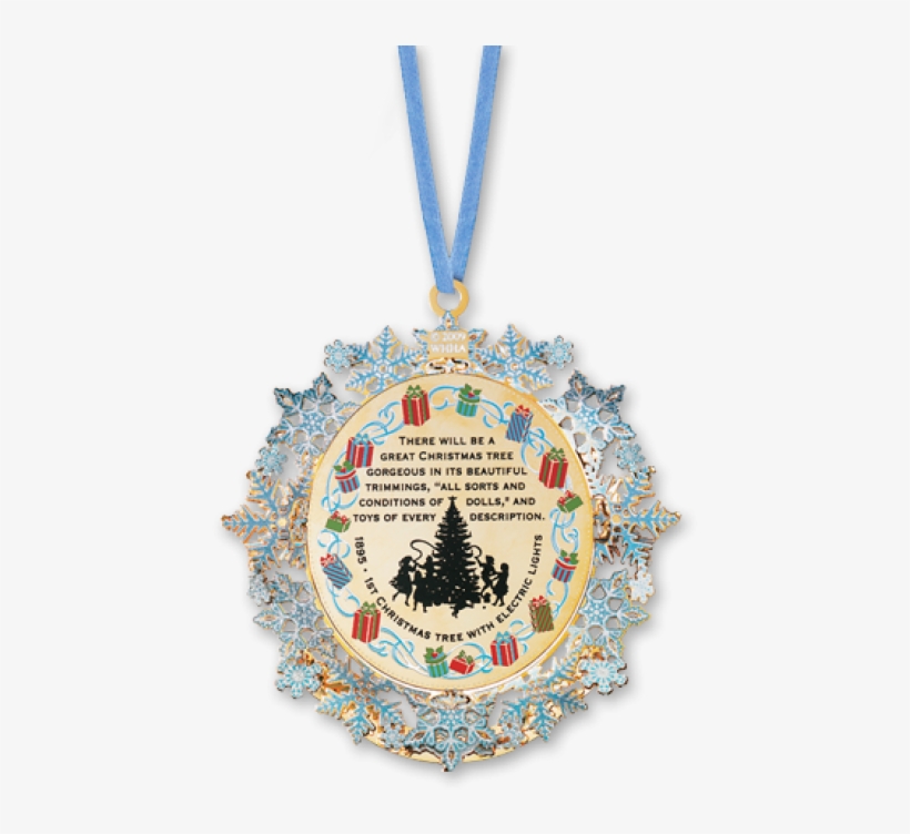 More Views - Whha White House Christmas Ornament, 2009, Gold, transparent png download